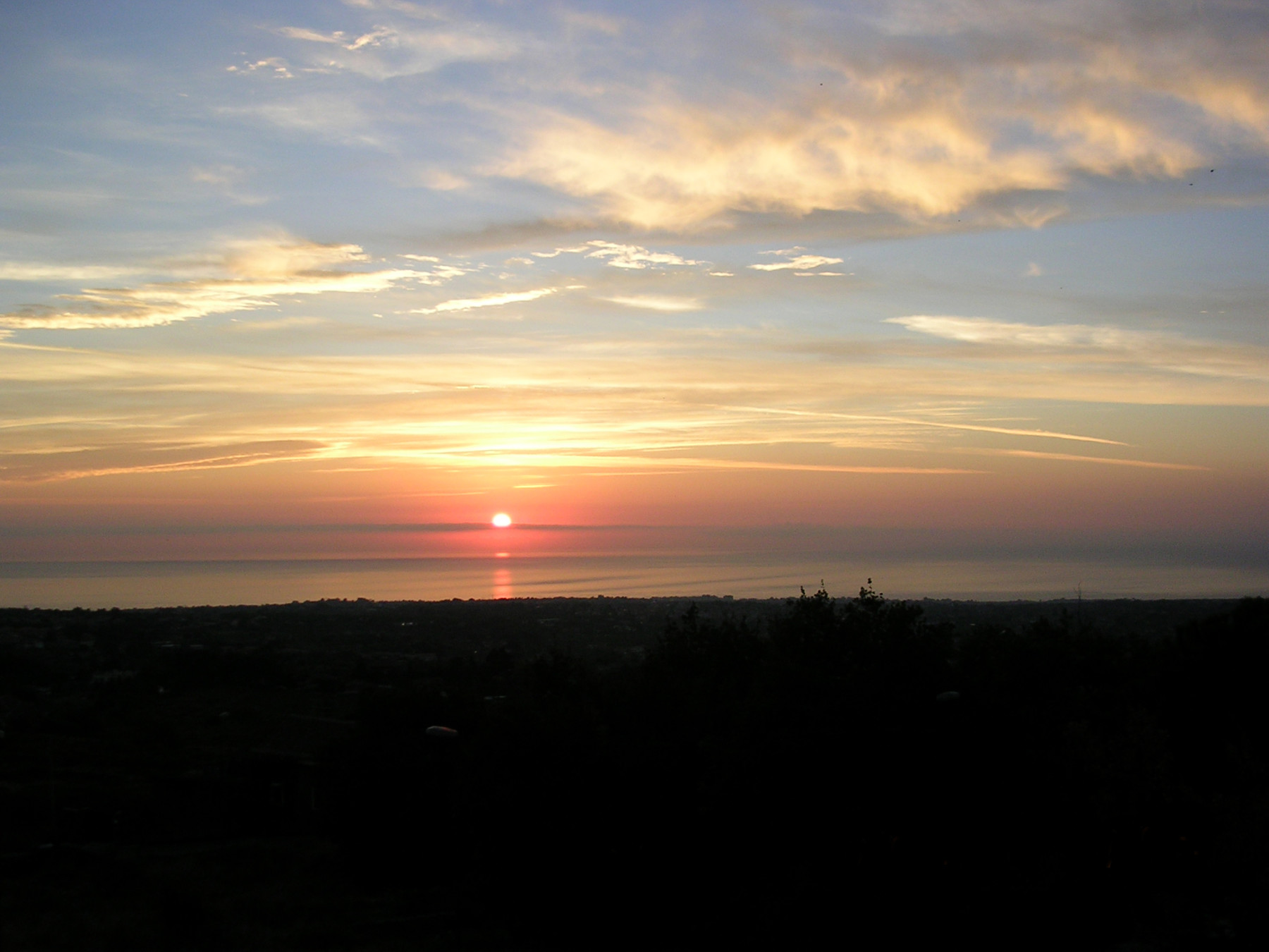 panorama, tramonto costa jonica, dal balcone della villa in vendita a viagrande